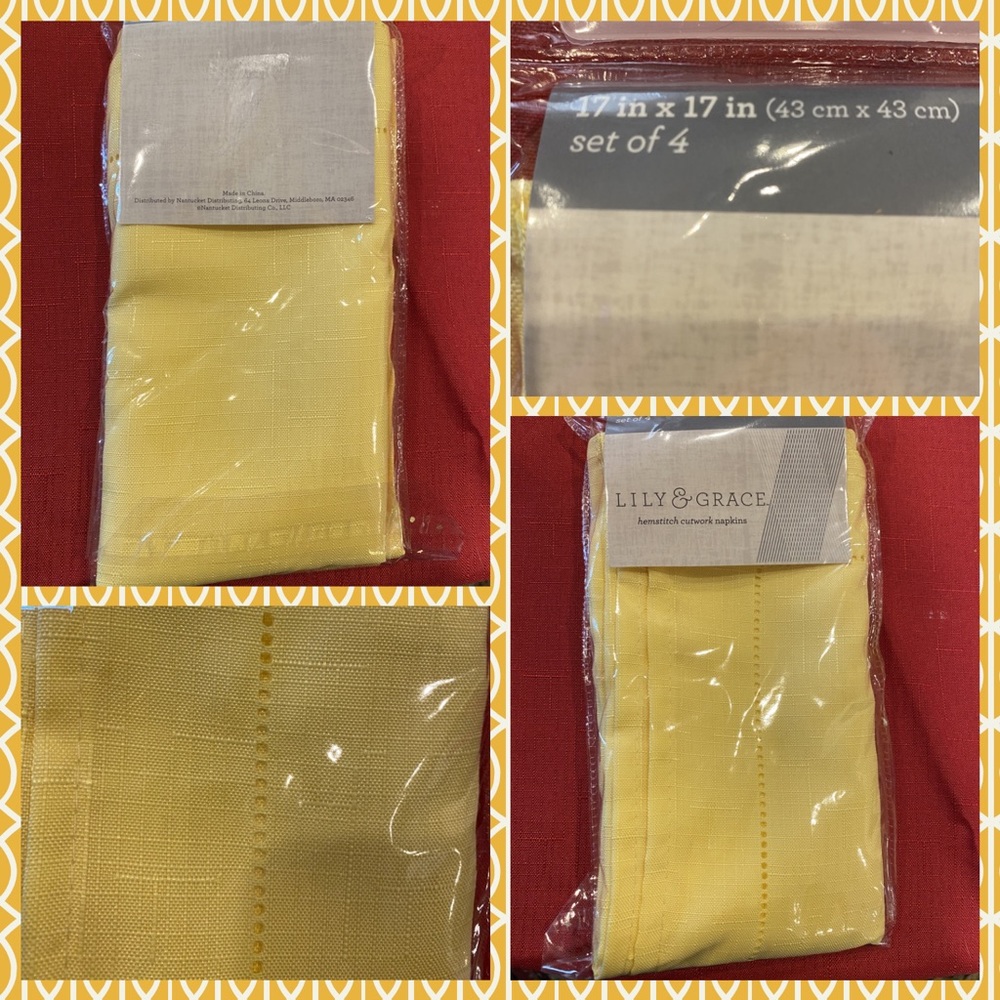 BNIP Lily & Grace set of 4 Napkins